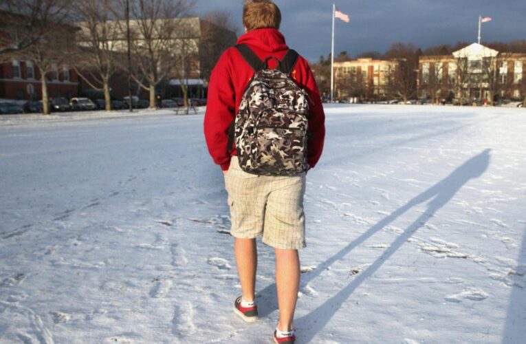 Guys who wear shorts to school in December are outraged about online school